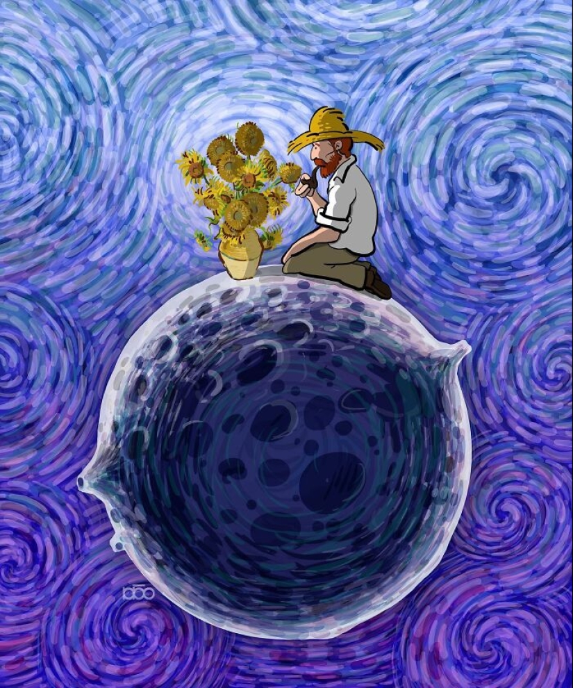Vincent Van Gogh y la modernidad: 20 ilustraciones coloridas de Alireza Karimi Moghaddam Vincent Van Gogh y la modernidad: 20 ilustraciones coloridas de Alireza Karimi Moghaddam