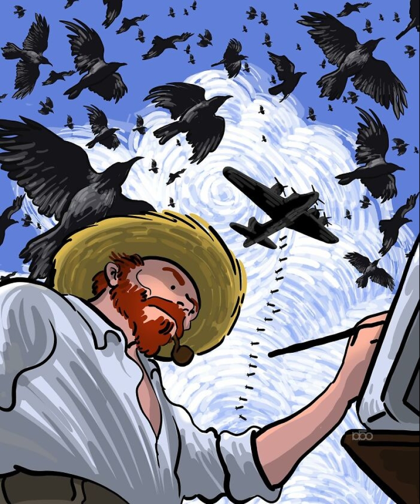 Vincent Van Gogh y la modernidad: 20 ilustraciones coloridas de Alireza Karimi Moghaddam Vincent Van Gogh y la modernidad: 20 ilustraciones coloridas de Alireza Karimi Moghaddam