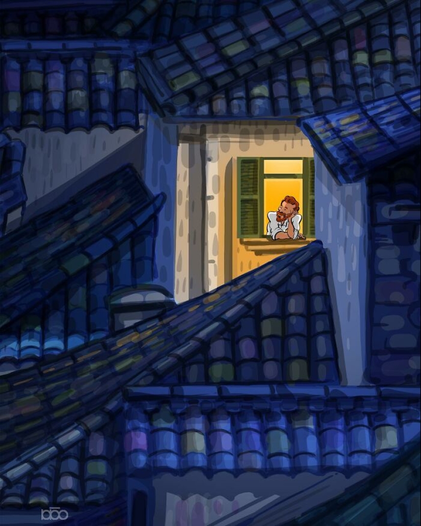 Vincent Van Gogh y la modernidad: 20 ilustraciones coloridas de Alireza Karimi Moghaddam Vincent Van Gogh y la modernidad: 20 ilustraciones coloridas de Alireza Karimi Moghaddam