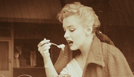Vintage photos - celebrities and ice cream