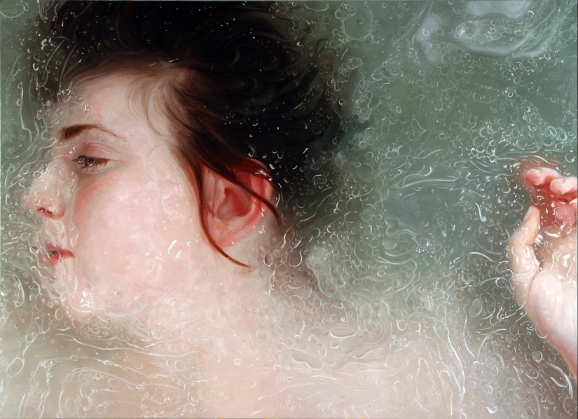 Wet girls in sensual paintings by artist Alissa Monks Wet girls in sensual paintings by artist Alissa Monks