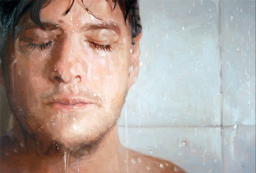Wet girls in sensual paintings by artist Alissa Monks Wet girls in sensual paintings by artist Alissa Monks