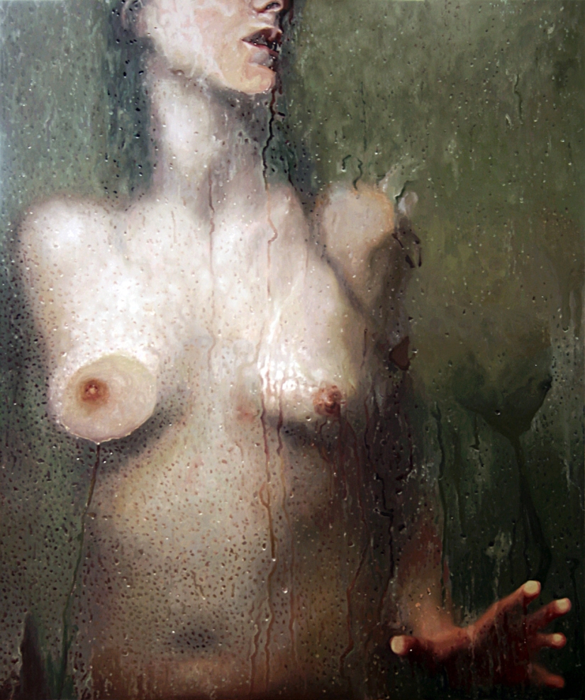 Wet girls in sensual paintings by artist Alissa Monks Wet girls in sensual paintings by artist Alissa Monks