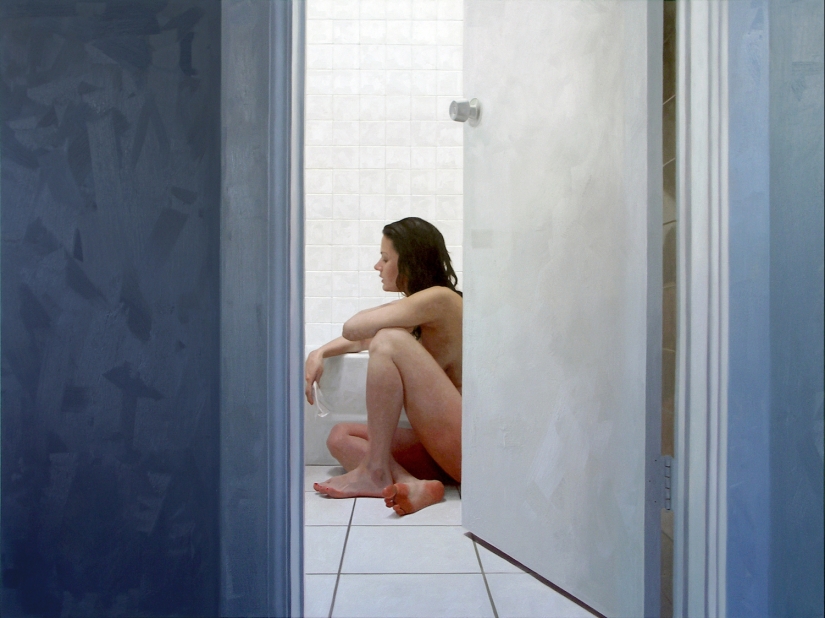 Wet girls in sensual paintings by artist Alissa Monks Wet girls in sensual paintings by artist Alissa Monks