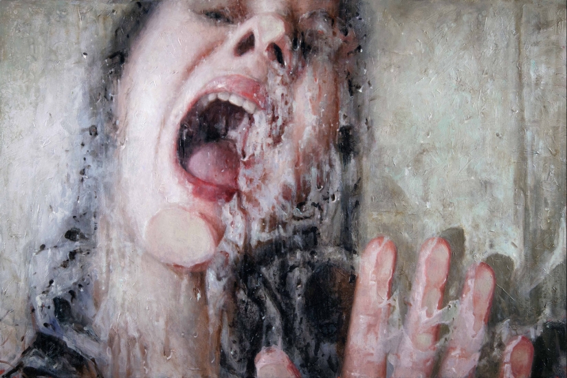 Wet girls in sensual paintings by artist Alissa Monks Wet girls in sensual paintings by artist Alissa Monks