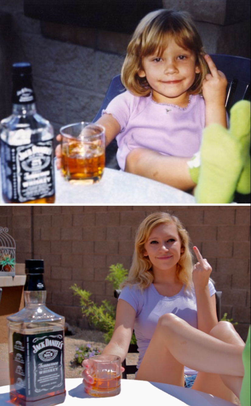 What has grown, has grown — the 19 best attempts to reproduce children's photos What has grown, has grown — the 19 best attempts to reproduce children's photos