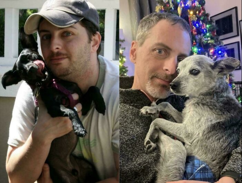 13 Of The Sweetest Then-And-Now Photos That Prove Some Bonds Only Grow Stronger With Time
