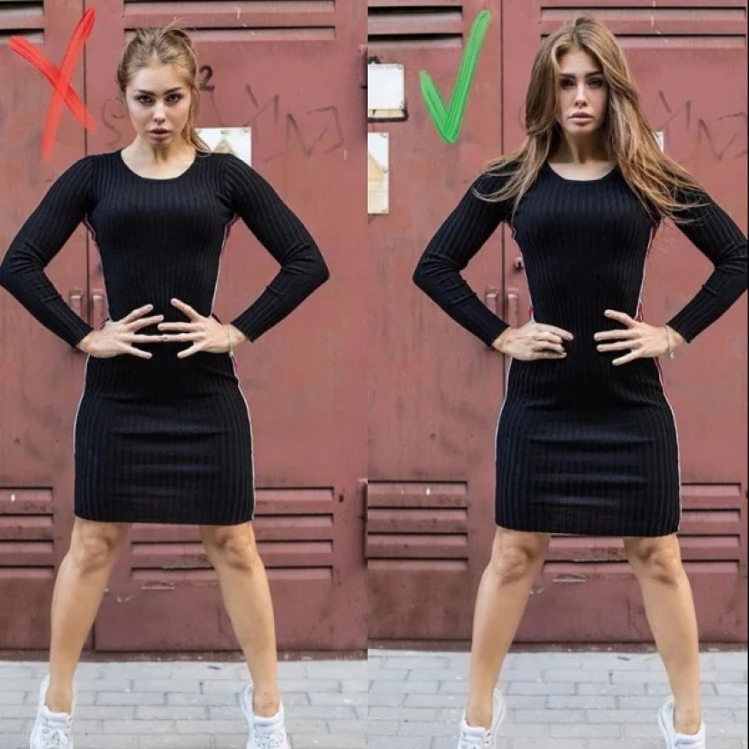 13 tips on how to pose to get 10 kilos slimmer in the photo