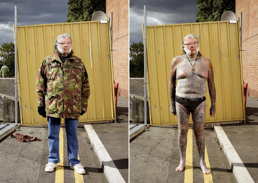 14 photos of English tattoo lovers in clothes and without