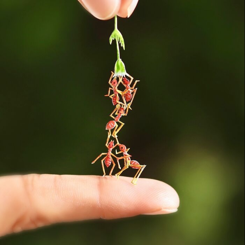 14 Realistic Tiny Paper Sculptures Of Animals That This Duo Has Created
