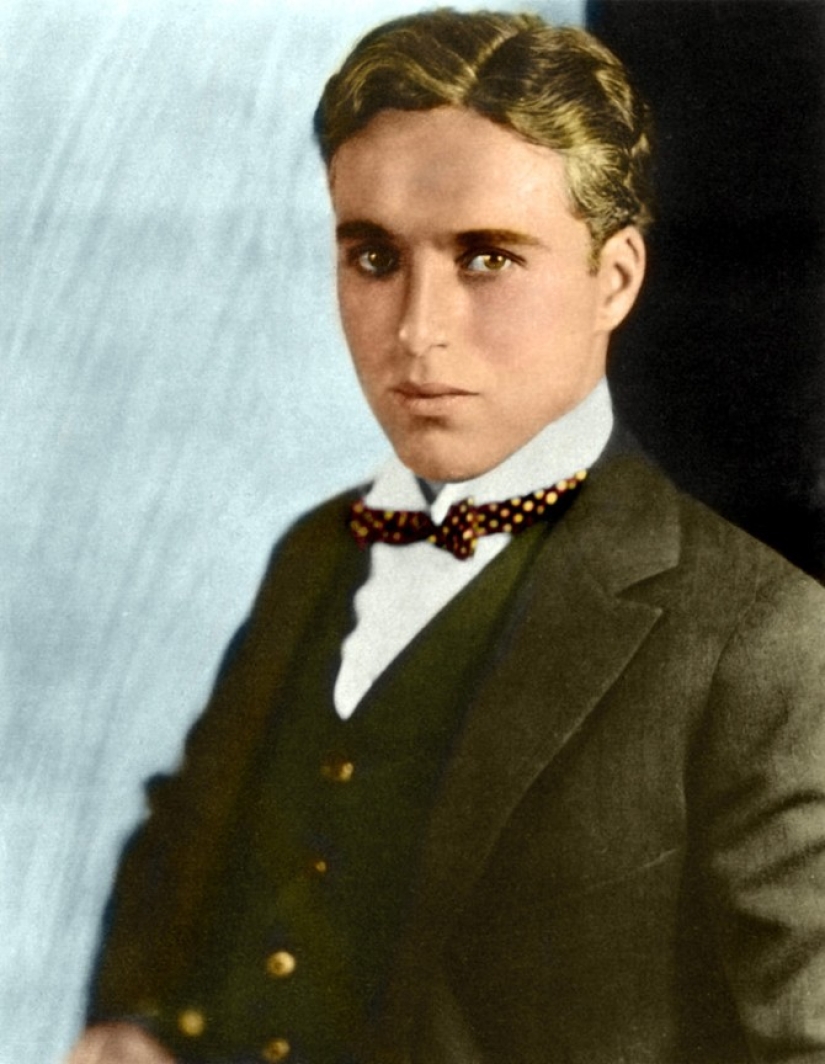 15 rare colored photos of Charlie Chaplin made in the 1910-1930 years