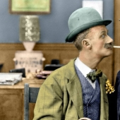 15 rare colored photos of Charlie Chaplin made in the 1910-1930 years 15 rare colored photos of Charlie Chaplin made in the 1910-1930 years