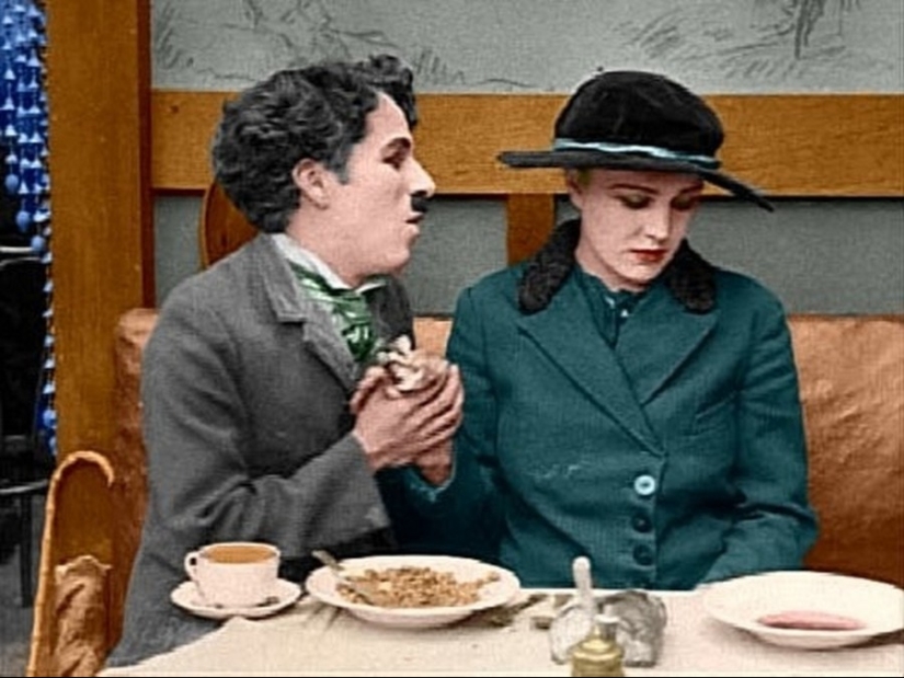 15 rare colored photos of Charlie Chaplin made in the 1910-1930 years
