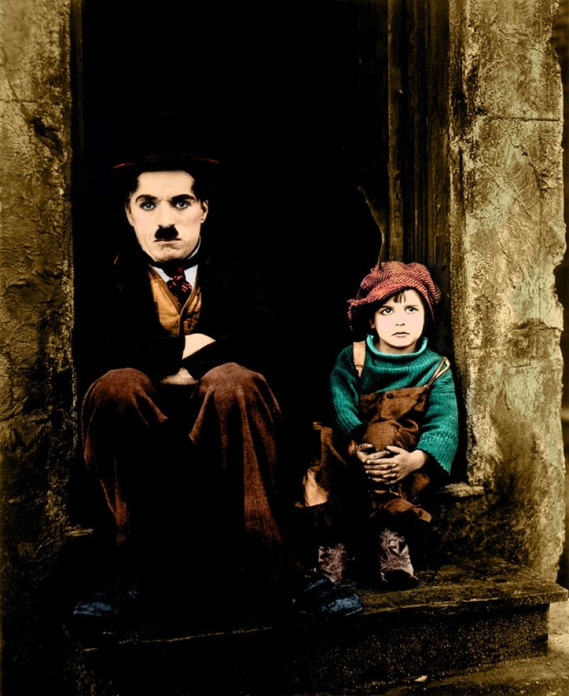 15 raro de color fotos de Charlie Chaplin hizo en los años 1910-1930