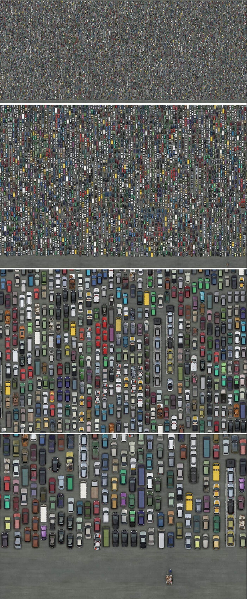 17 impresionantes tomas aéreas de este artista revelan la escala monumental del impacto humano