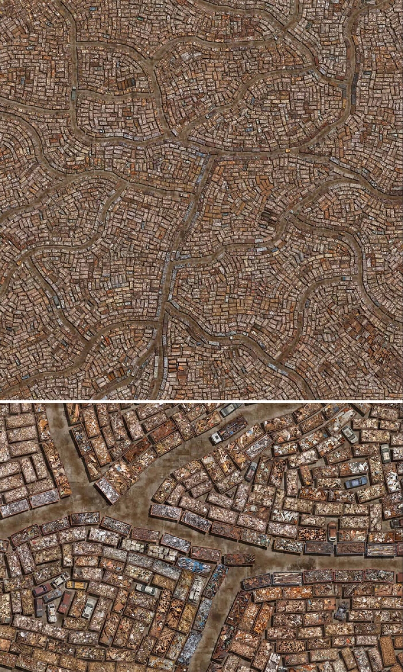 17 impresionantes tomas aéreas de este artista revelan la escala monumental del impacto humano