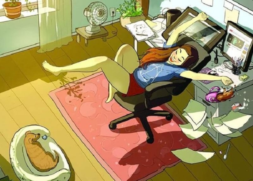 18 warm illustrations which prove that life alone can bring happiness