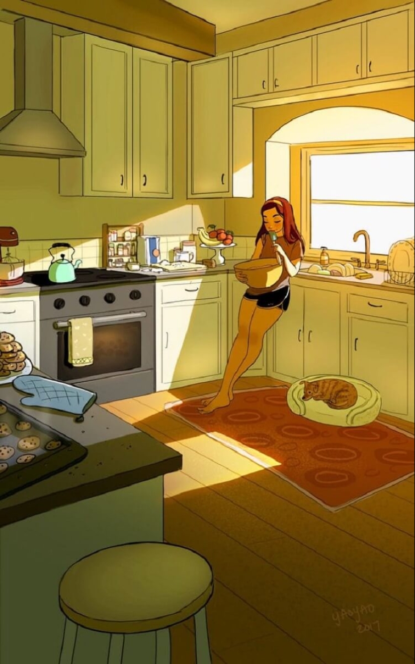 18 warm illustrations which prove that life alone can bring happiness