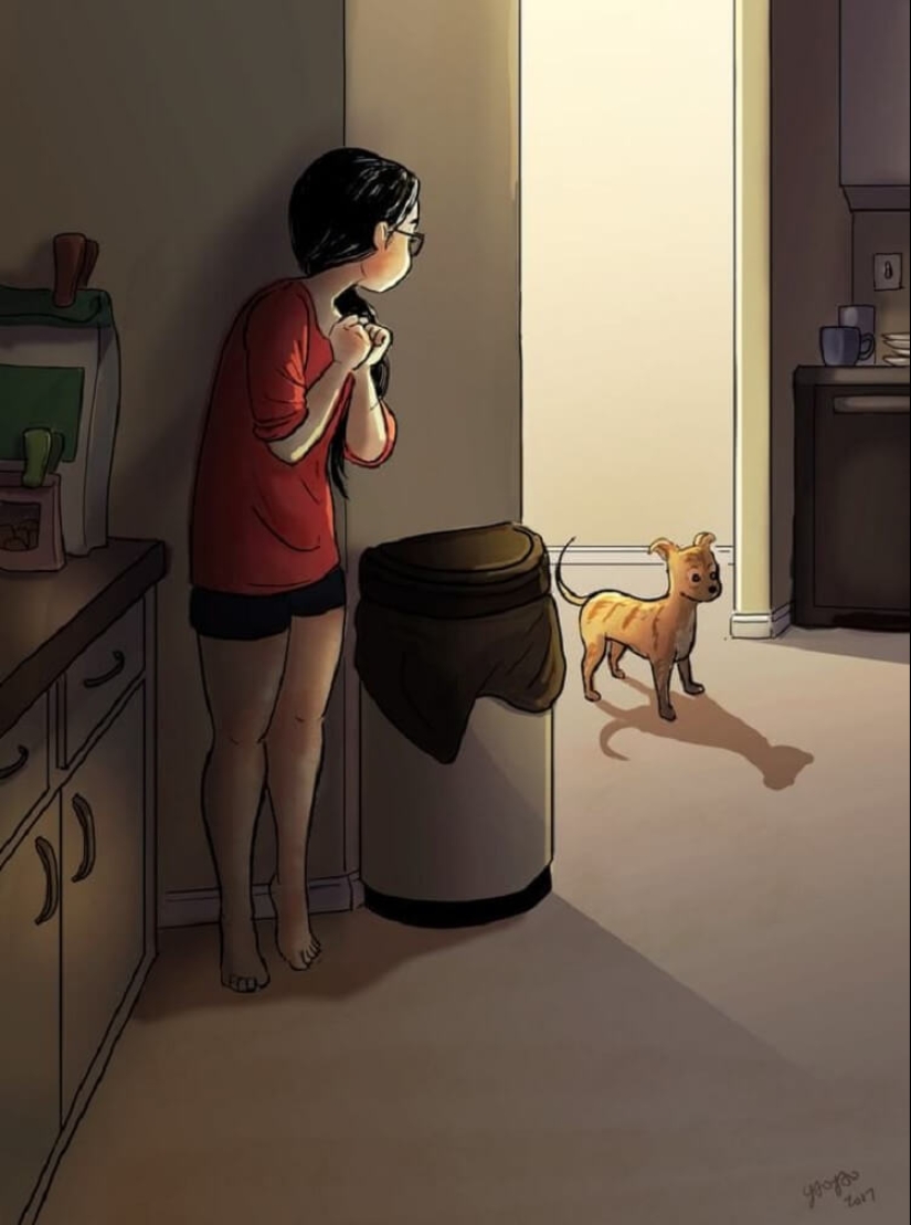 18 warm illustrations which prove that life alone can bring happiness