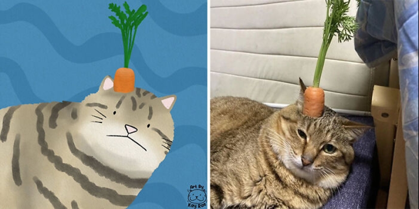 20 Adorable And Hilarious Animal Photos Drawn By This Artist
