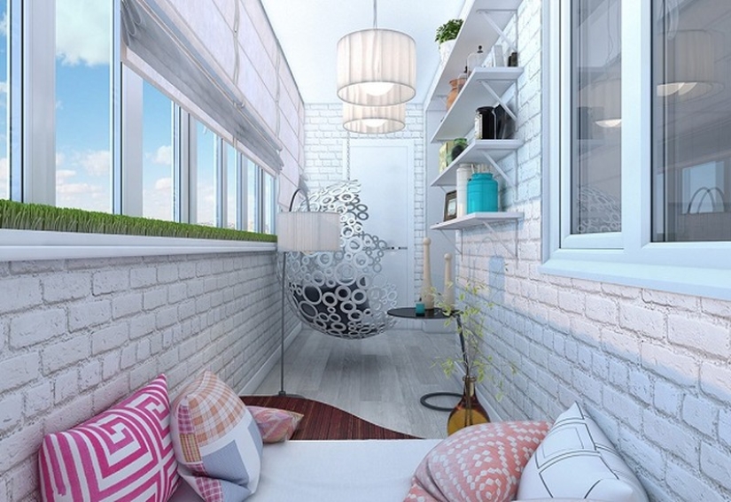 20 ideas on how to turn a small balcony into a seating area