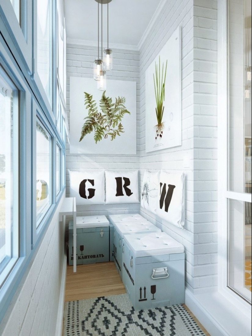 20 ideas on how to turn a small balcony into a seating area