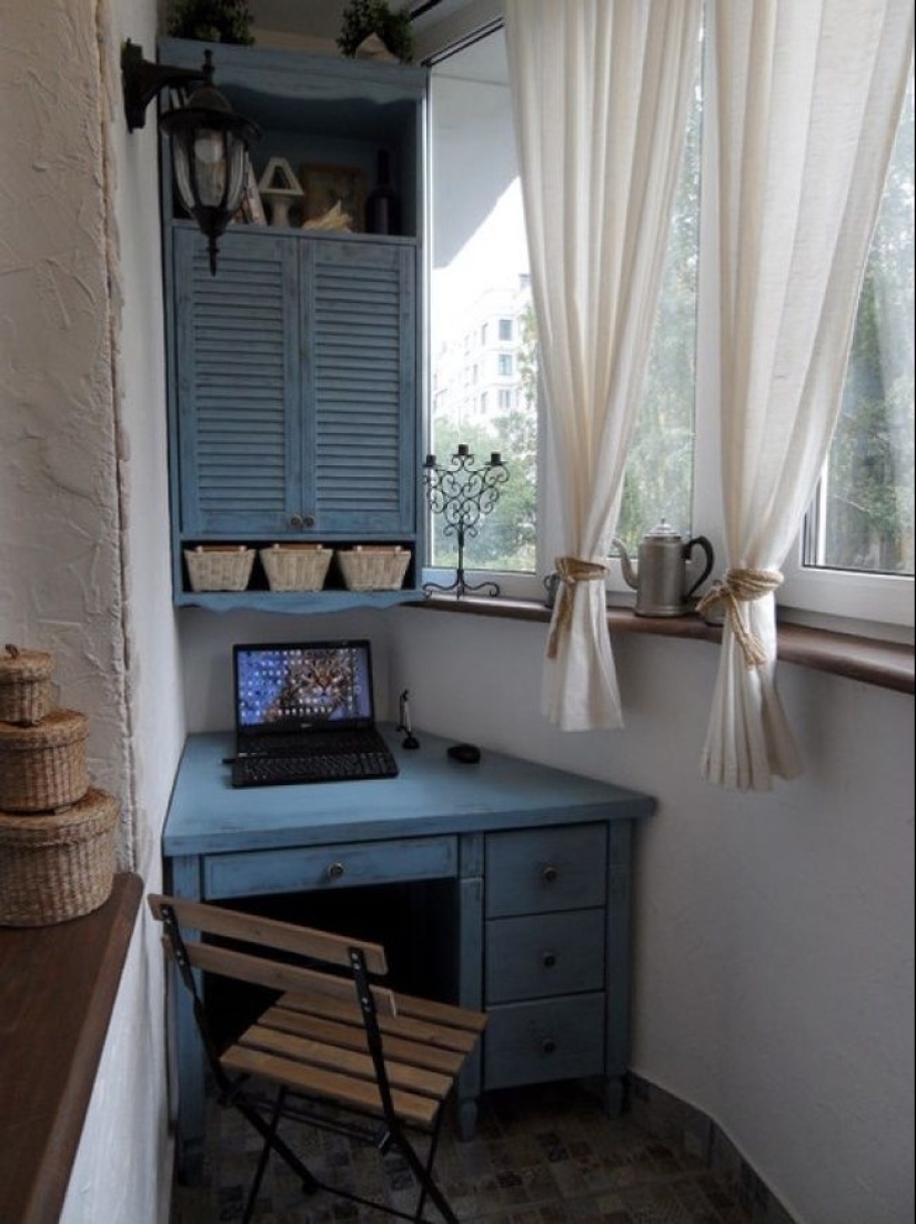 20 ideas on how to turn a small balcony into a seating area