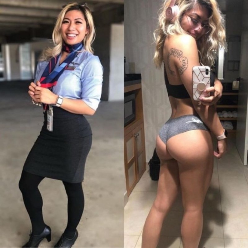 20 pictures of hot stewardesses in uniform and without, after seeing that you'll love planes