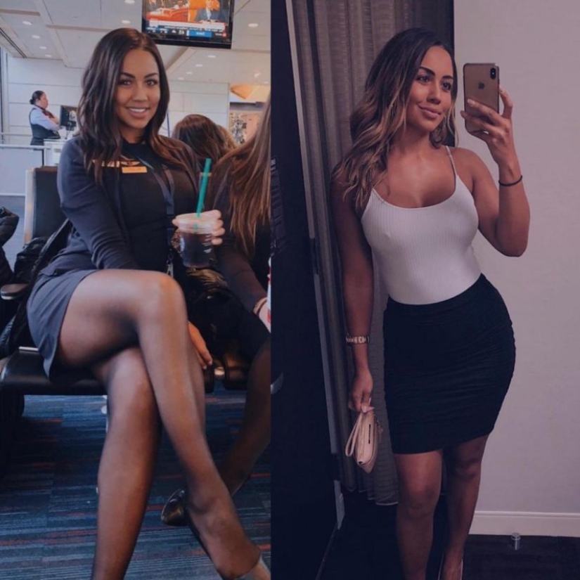 20 pictures of hot stewardesses in uniform and without, after seeing that you'll love planes