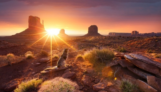 20 picturesque places of different countries in the rays of the rising sun