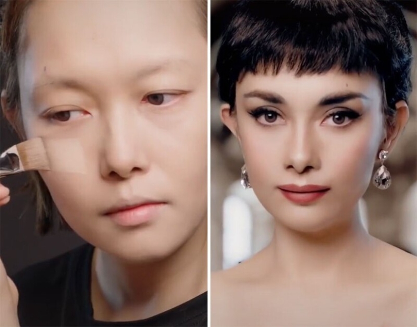 20 transformaciones increíbles: una mujer china se convierte en estrellas con la ayuda de maquillaje
