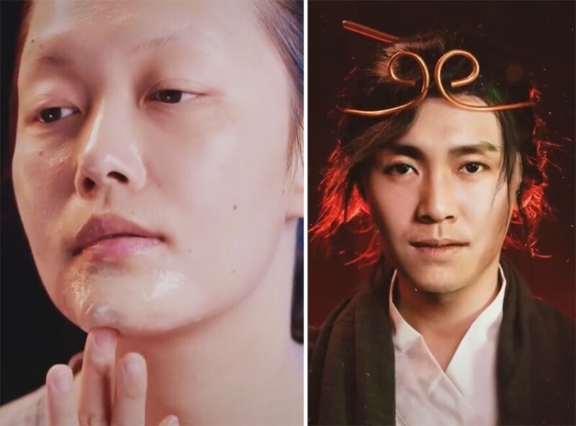 20 transformaciones increíbles: una mujer china se convierte en estrellas con la ayuda de maquillaje
