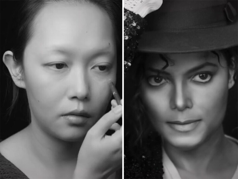 20 transformaciones increíbles: una mujer china se convierte en estrellas con la ayuda de maquillaje