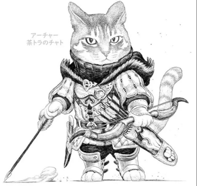 22 fuzzy knight on cute illustrations by Japanese artist PonkichiM