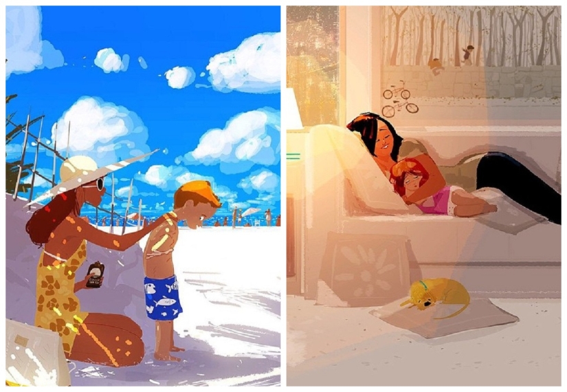 22 ilustraciones conmovedoras sobre la conexión entre madre e hijo 22 ilustraciones conmovedoras sobre la conexión entre madre e hijo