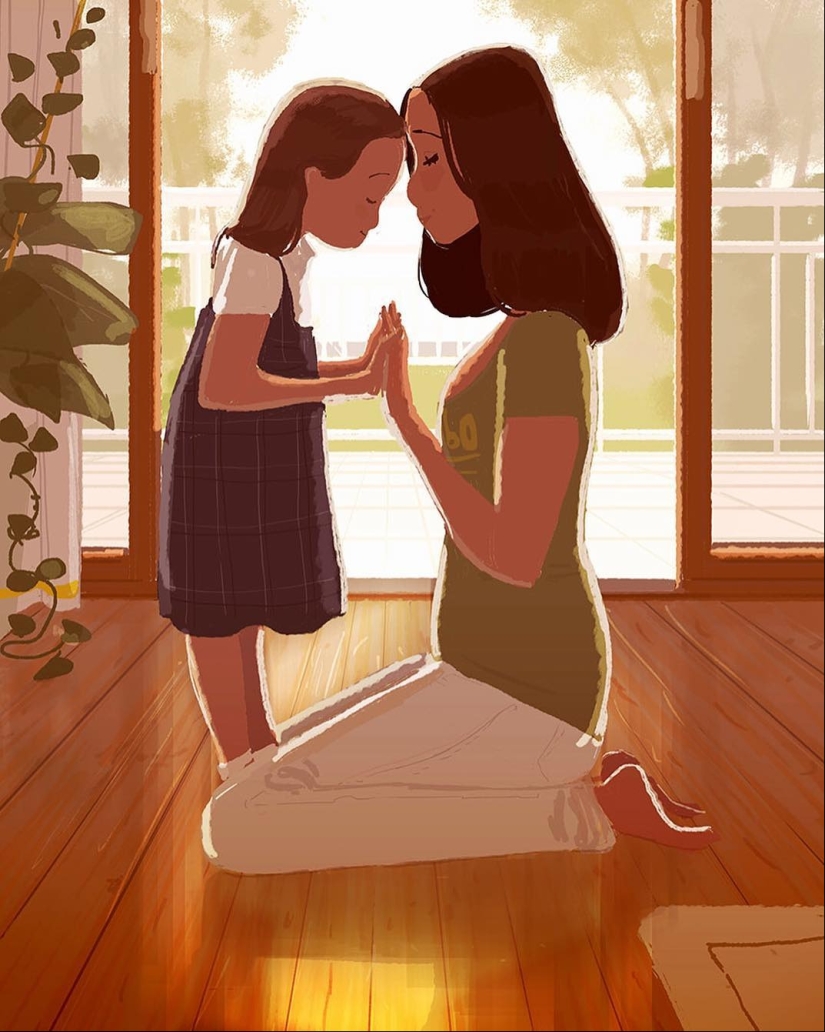 22 ilustraciones conmovedoras sobre la conexión entre madre e hijo 22 ilustraciones conmovedoras sobre la conexión entre madre e hijo