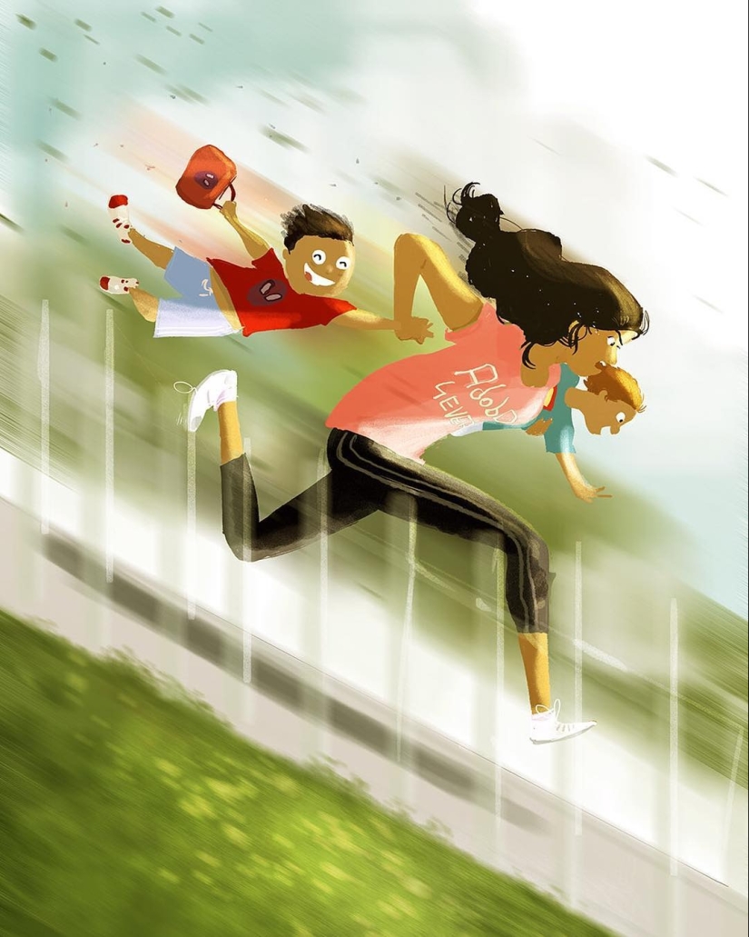 22 ilustraciones conmovedoras sobre la conexión entre madre e hijo 22 ilustraciones conmovedoras sobre la conexión entre madre e hijo