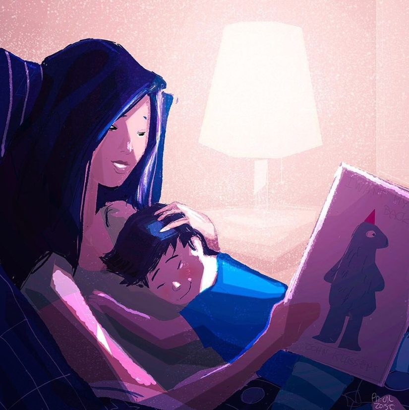 22 ilustraciones conmovedoras sobre la conexión entre madre e hijo 22 ilustraciones conmovedoras sobre la conexión entre madre e hijo