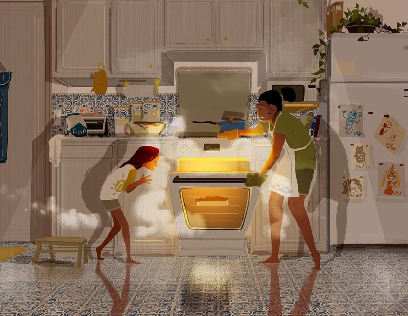 22 ilustraciones conmovedoras sobre la conexión entre madre e hijo 22 ilustraciones conmovedoras sobre la conexión entre madre e hijo