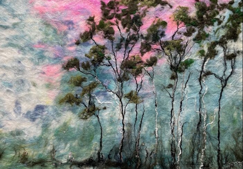 22 Incredible Artworks Of Various Scenery Felted By This Artist