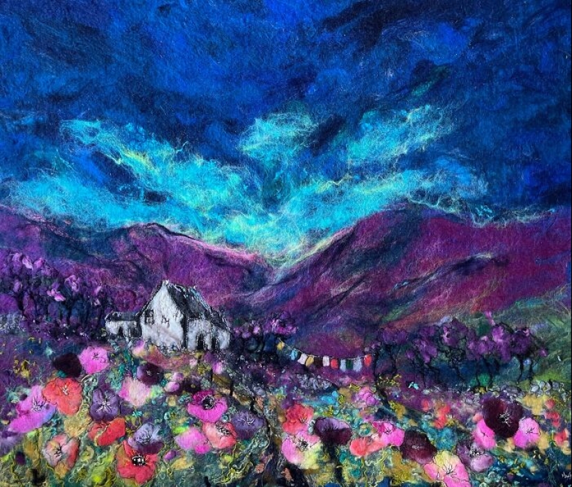 22 Incredible Artworks Of Various Scenery Felted By This Artist