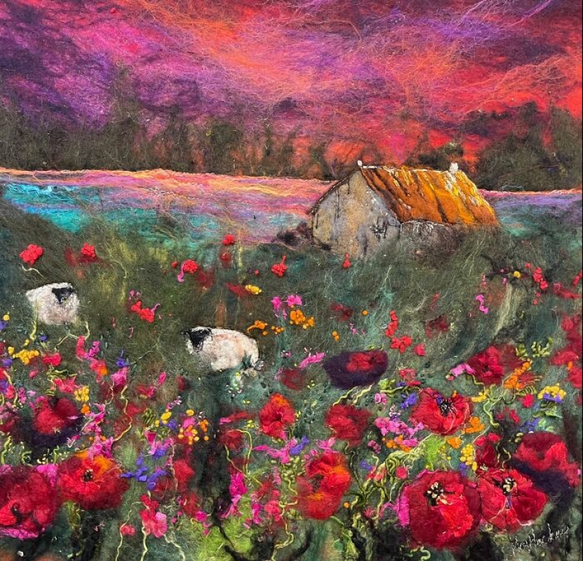 22 Incredible Artworks Of Various Scenery Felted By This Artist