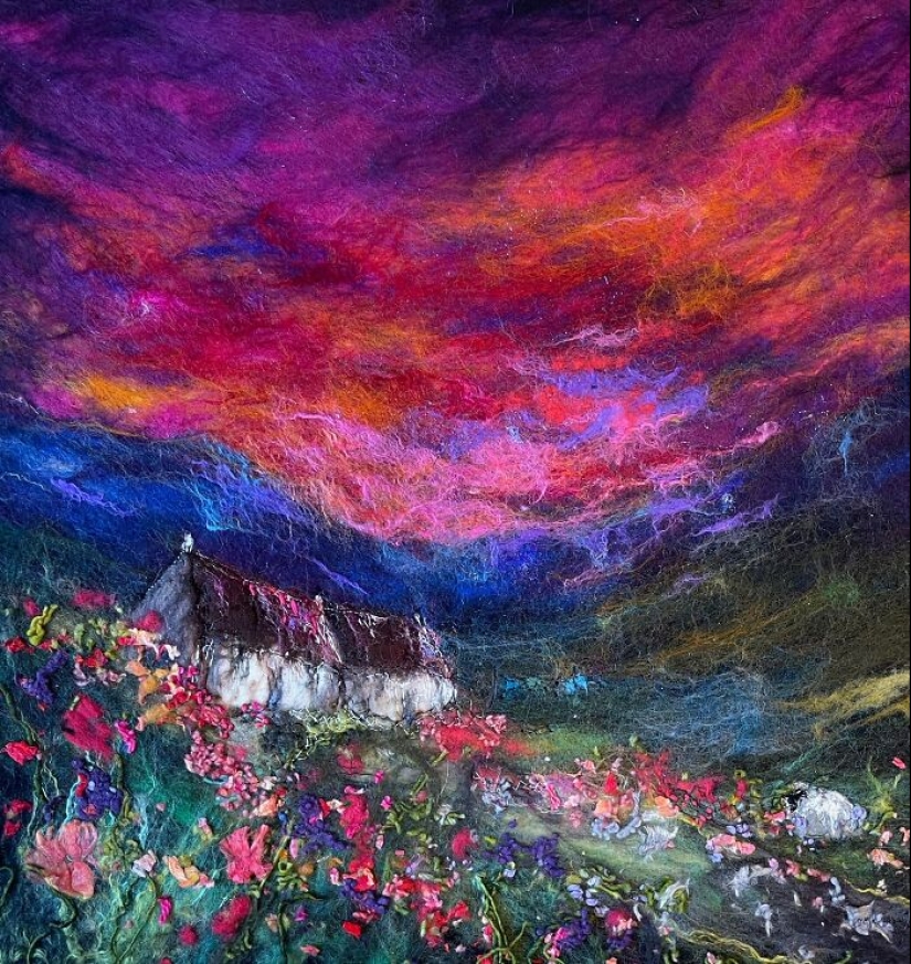 22 Incredible Artworks Of Various Scenery Felted By This Artist