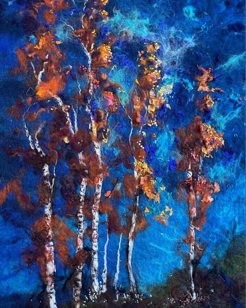 22 Incredible Artworks Of Various Scenery Felted By This Artist