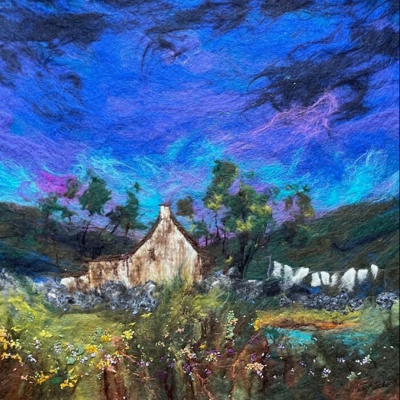 22 Incredible Artworks Of Various Scenery Felted By This Artist