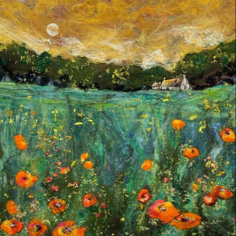 22 Incredible Artworks Of Various Scenery Felted By This Artist