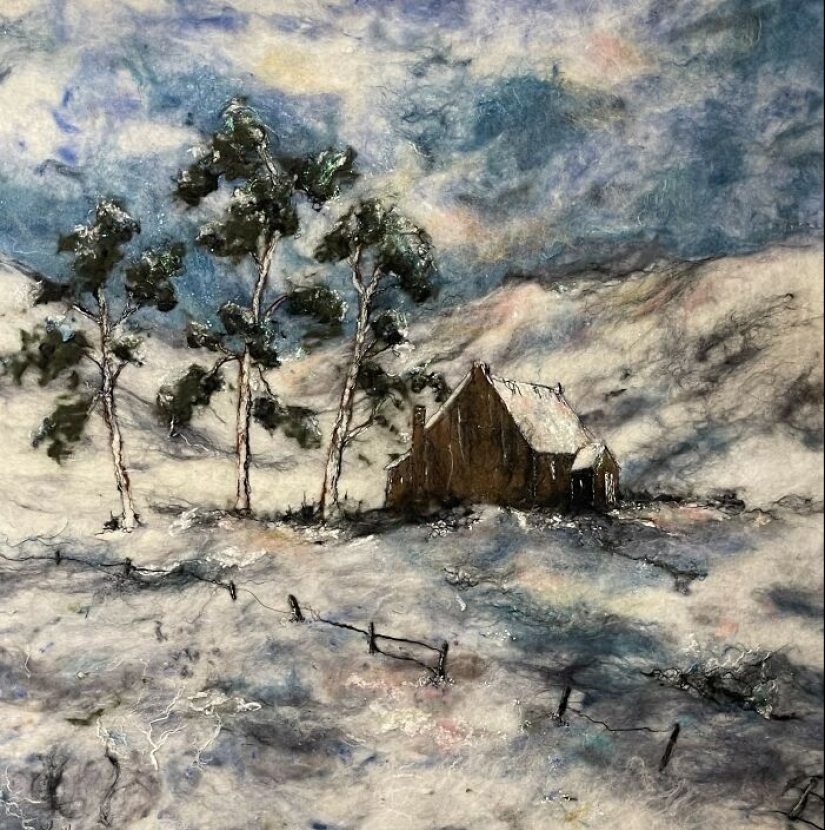 22 Incredible Artworks Of Various Scenery Felted By This Artist
