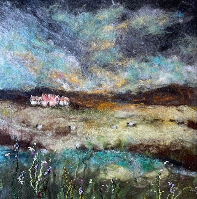 22 Incredible Artworks Of Various Scenery Felted By This Artist