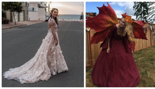 22 photos of girls in unique dresses that were sewn by themselves
