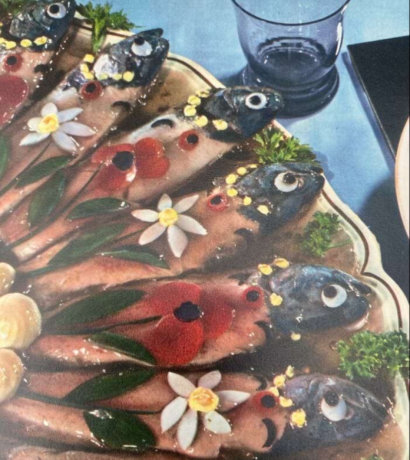 22 stubborn dishes from the past - strange photos from cookbooks of the last century